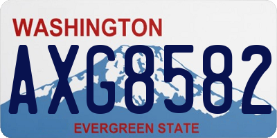 WA license plate AXG8582