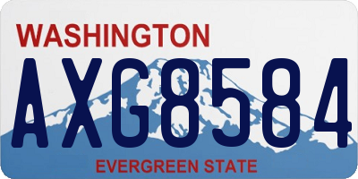 WA license plate AXG8584