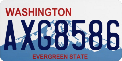 WA license plate AXG8586