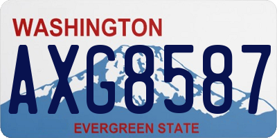 WA license plate AXG8587