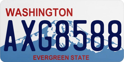 WA license plate AXG8588