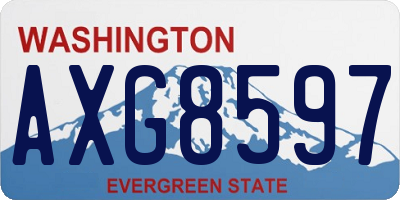 WA license plate AXG8597