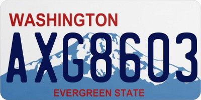WA license plate AXG8603