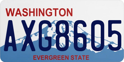 WA license plate AXG8605