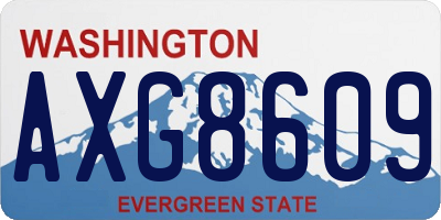 WA license plate AXG8609
