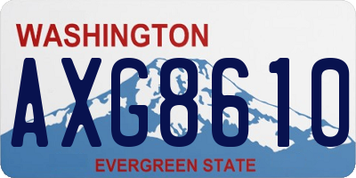WA license plate AXG8610