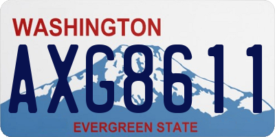 WA license plate AXG8611