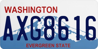 WA license plate AXG8616
