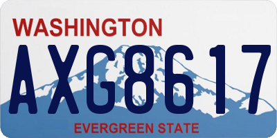 WA license plate AXG8617