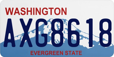 WA license plate AXG8618