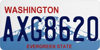 WA license plate AXG8620