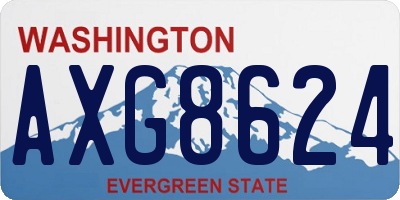 WA license plate AXG8624