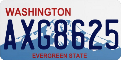 WA license plate AXG8625