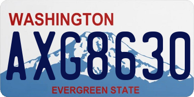 WA license plate AXG8630