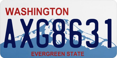 WA license plate AXG8631