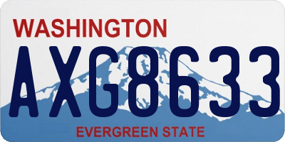 WA license plate AXG8633