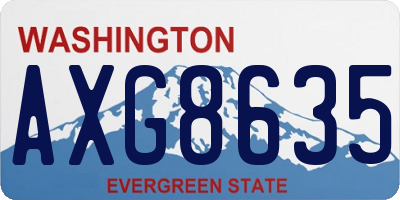 WA license plate AXG8635
