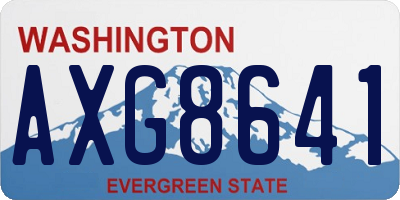 WA license plate AXG8641