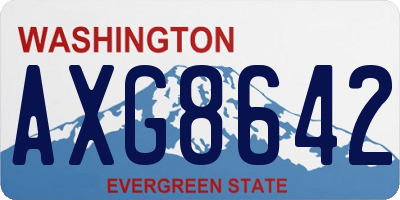 WA license plate AXG8642