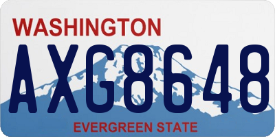 WA license plate AXG8648