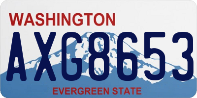 WA license plate AXG8653