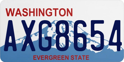 WA license plate AXG8654