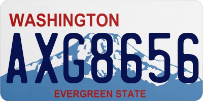 WA license plate AXG8656