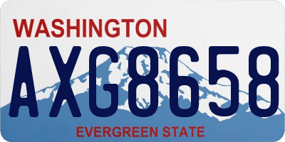 WA license plate AXG8658