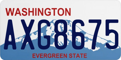 WA license plate AXG8675