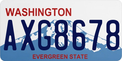 WA license plate AXG8678