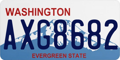 WA license plate AXG8682