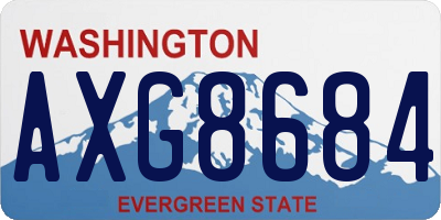 WA license plate AXG8684