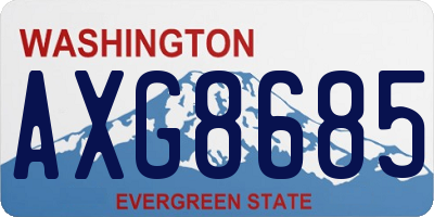 WA license plate AXG8685