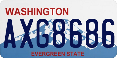WA license plate AXG8686