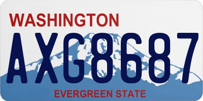 WA license plate AXG8687
