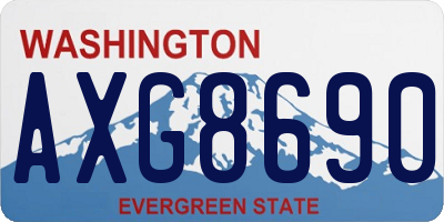 WA license plate AXG8690
