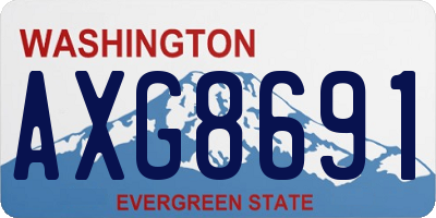 WA license plate AXG8691