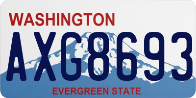 WA license plate AXG8693