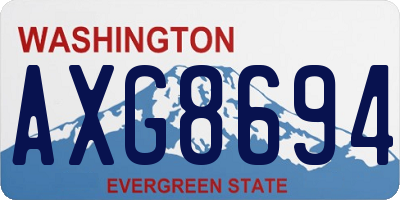 WA license plate AXG8694