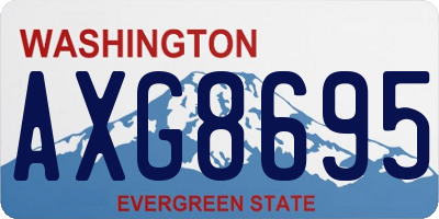 WA license plate AXG8695