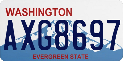 WA license plate AXG8697