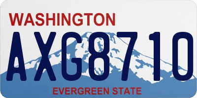 WA license plate AXG8710