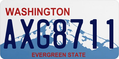 WA license plate AXG8711