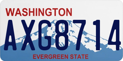 WA license plate AXG8714