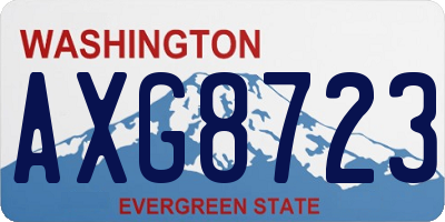 WA license plate AXG8723