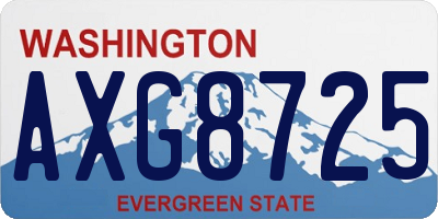 WA license plate AXG8725