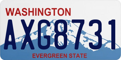 WA license plate AXG8731
