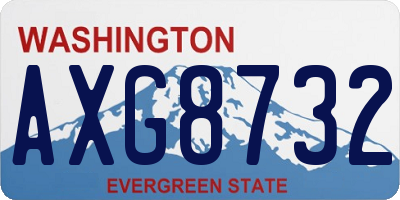WA license plate AXG8732