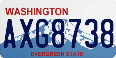 WA license plate AXG8738