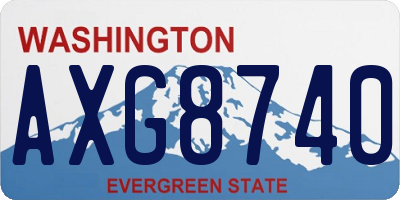 WA license plate AXG8740